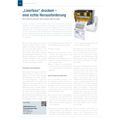 GeBE Picture GeBE INPUT/OUTPUT News im November 2019